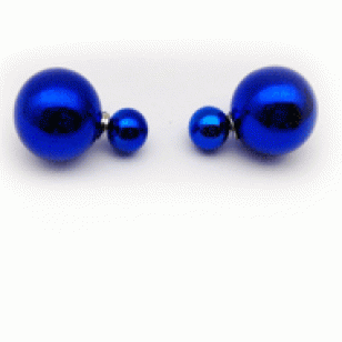Oorbellen Dot Donkerblauw